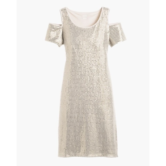 [Chico’s] Sequin Cold Shoulder Dress - Picture 7 of 8